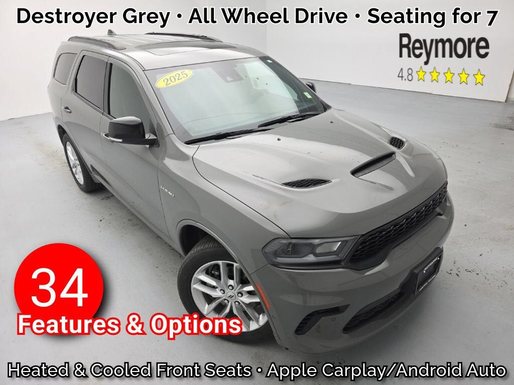2025 Dodge Durango R/T in Gy — front three-quarter view