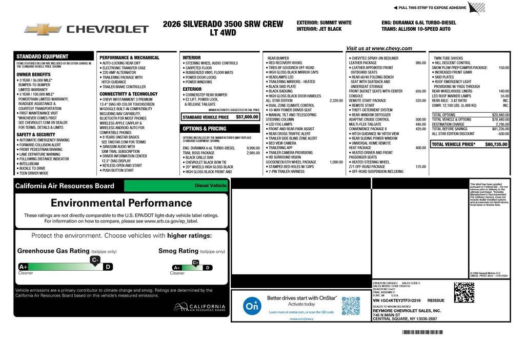 2026 Chevrolet Silverado 3500 HD — rear three-quarter view