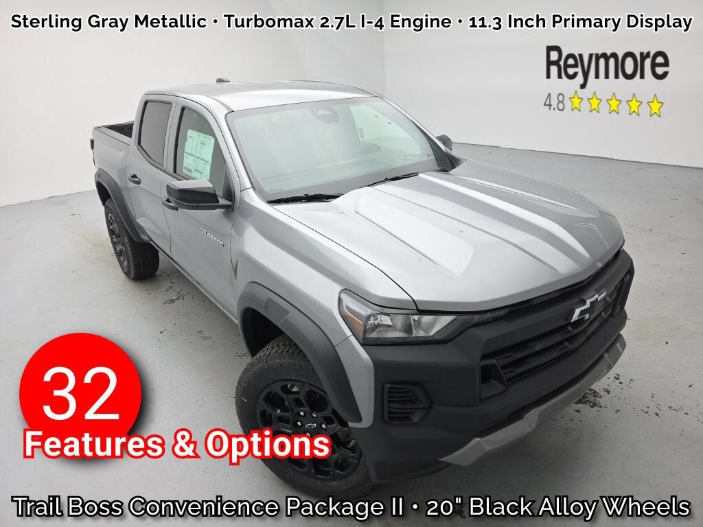 2026 Chevrolet Colorado Trail Boss in Sterling Gray Metallic — front three-quarter view