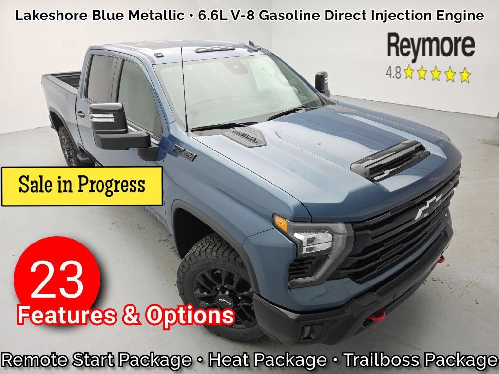 2026 Chevrolet Silverado 2500 HD LT in Lakeshore Blue Metallic — front three-quarter view