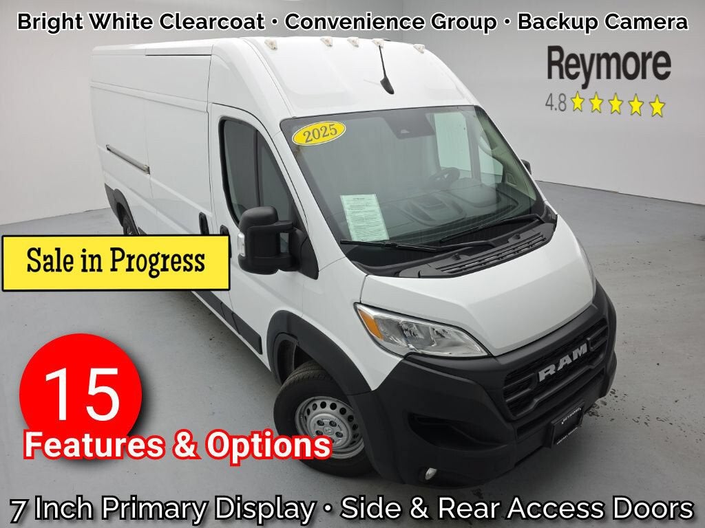 2025 RAM ProMaster Cargo Van Tradesman in Wh — front three-quarter view
