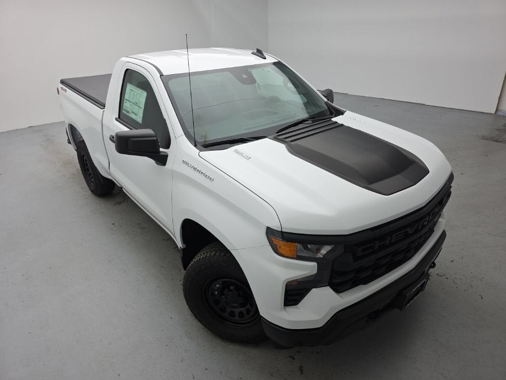 2026 Chevrolet Silverado 1500 WT in Summit White — front three-quarter view