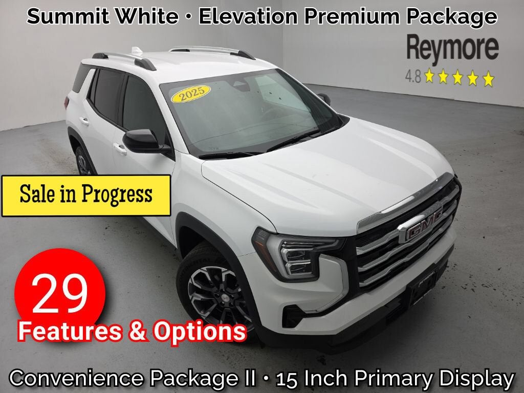 2025 GMC Terrain Elevation in Summit White — front three-quarter view