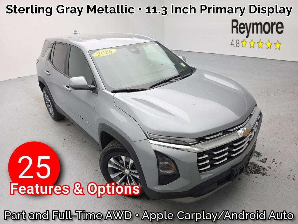 2026 Chevrolet Equinox LT in Sterling Gray Metallic — front three-quarter view