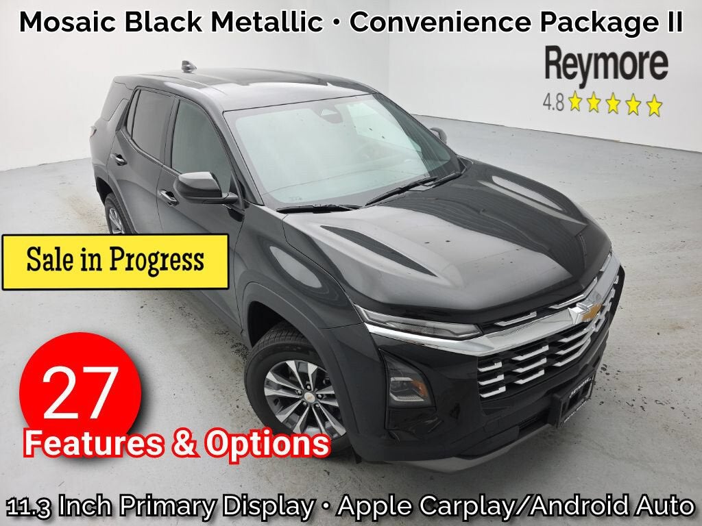 2026 Chevrolet Equinox LT in Mosaic Black Metallic — front three-quarter view