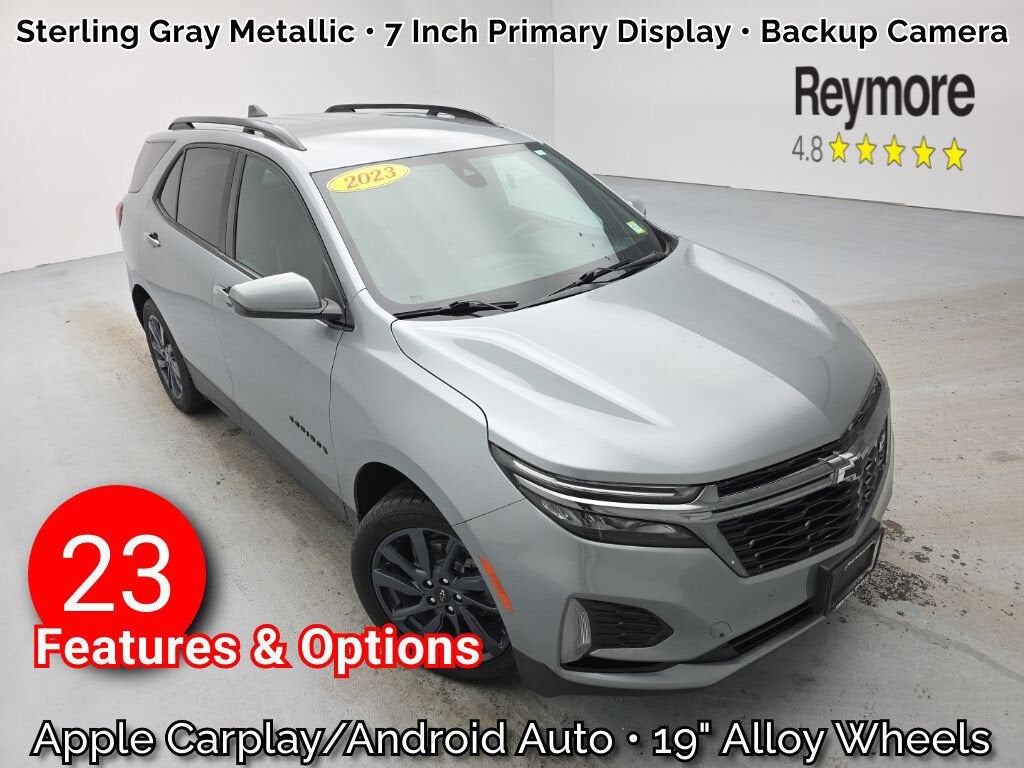 2023 Chevrolet Equinox RS in Sterling Gray Metallic — front three-quarter view