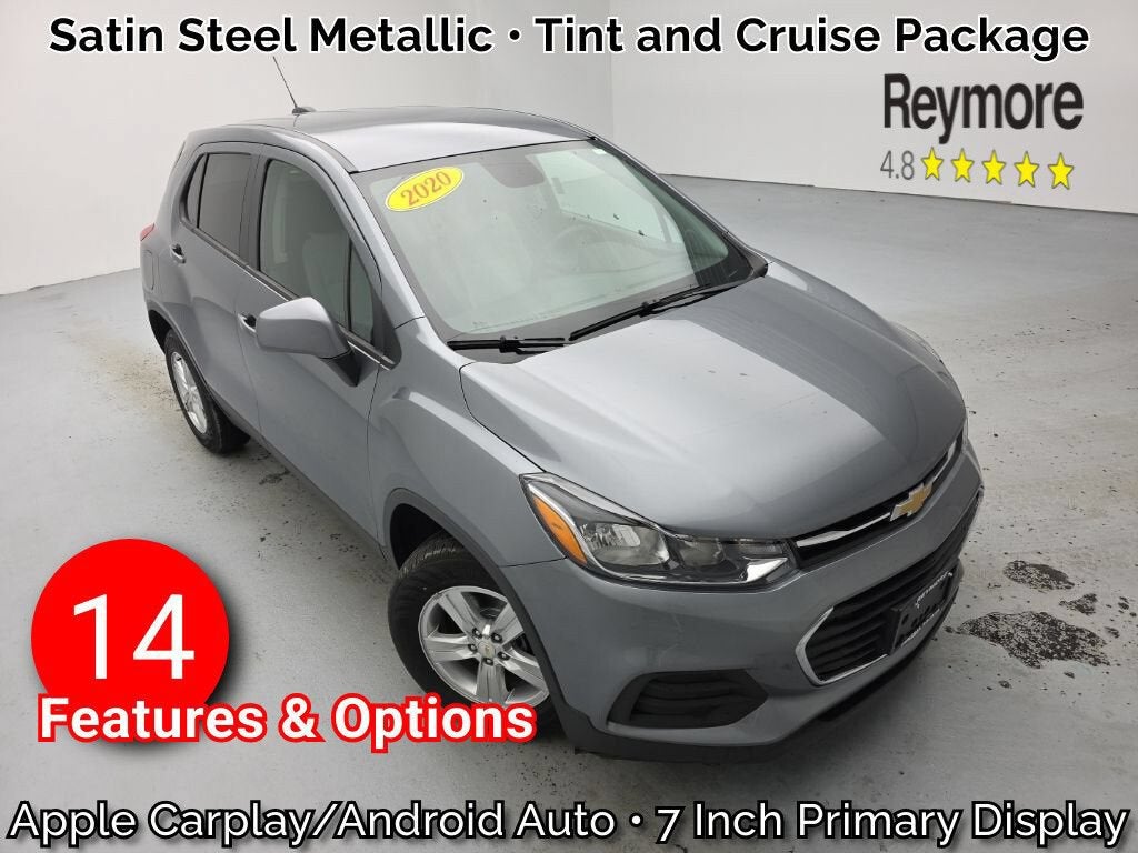 2020 Chevrolet Trax LS in Satin Steel Metallic — front three-quarter view