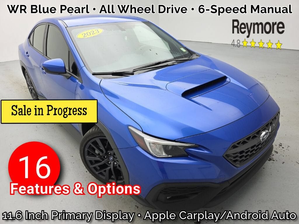 2023 Subaru WRX Premium in Blue — front three-quarter view