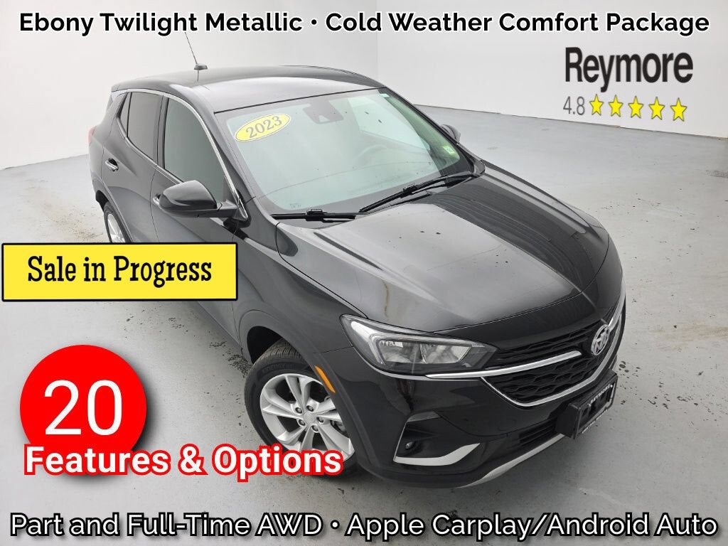 2023 Buick Encore GX Preferred in Ebony Twilight Metallic — front three-quarter view