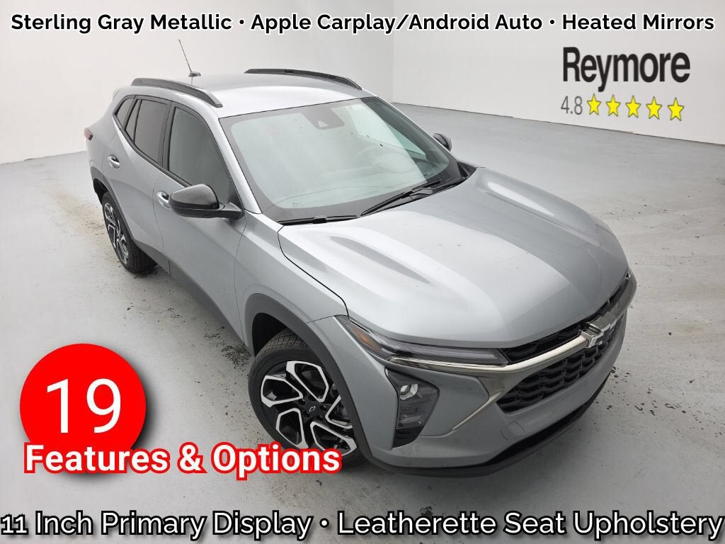 2026 Chevrolet Trax 2RS in Sterling Gray Metallic — front three-quarter view
