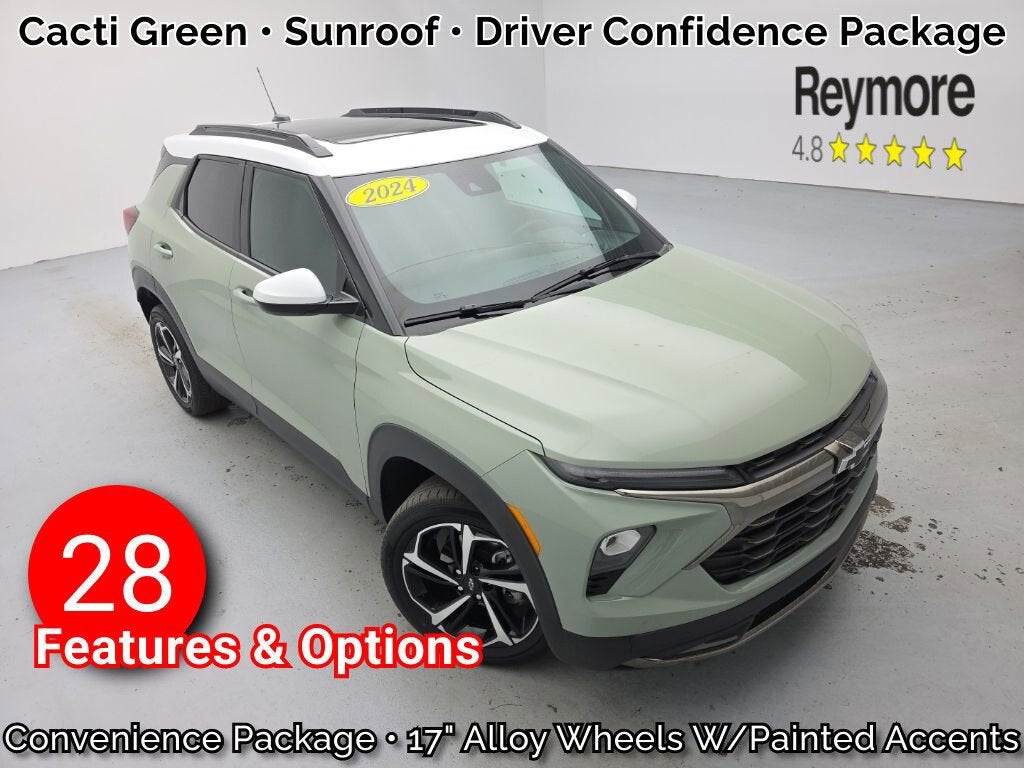 2024 Chevrolet Trailblazer ACTIV in Cacti Green — front three-quarter view