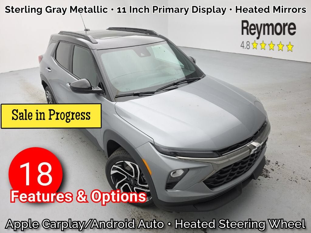 2026 Chevrolet Trailblazer RS in Sterling Gray Metallic — front three-quarter view
