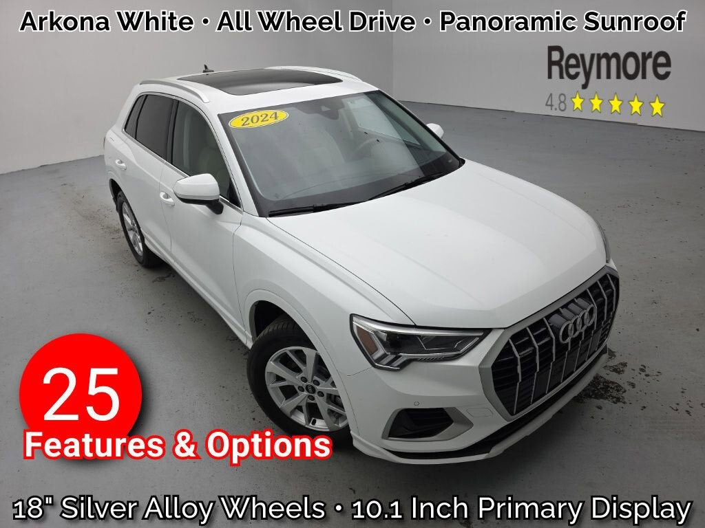 2024 Audi Q3 Premium in Wh — front three-quarter view