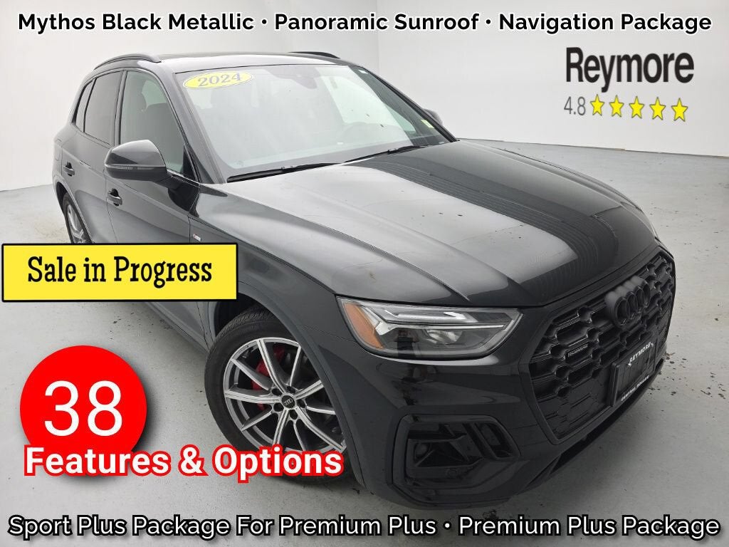 2024 Audi Q5 Premium Plus 55 TFSI e S line quattro S tronic in Black — front three-quarter view